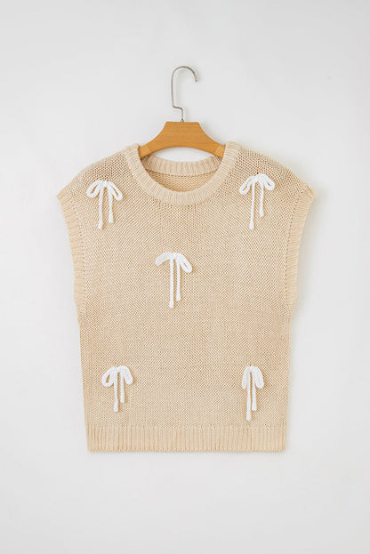 Giselle applique Cap Sleeve Sweater - Hello Beautiful BoutiqueShort Sleeve SweatersThreaded Pear