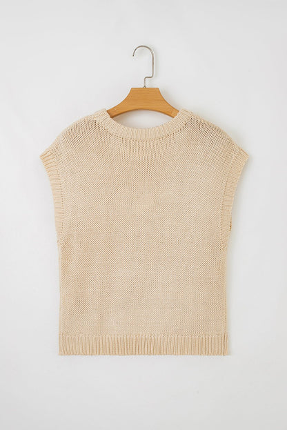 Giselle applique Cap Sleeve Sweater - Hello Beautiful BoutiqueShort Sleeve SweatersThreaded Pear
