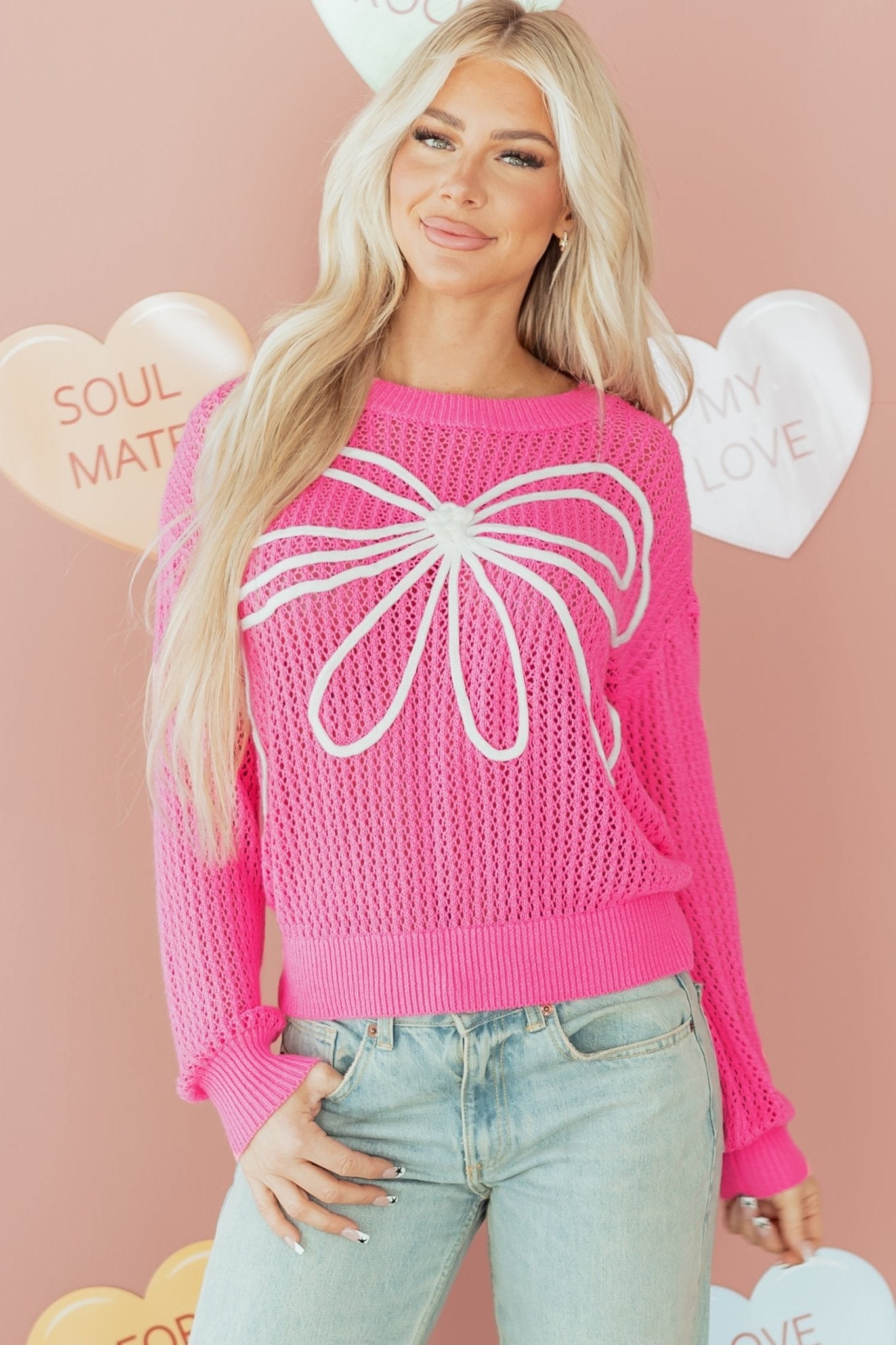 Giselle Knitted Drop Shoulder Sweater - Hello Beautiful Boutique15% OFFThreaded Pear