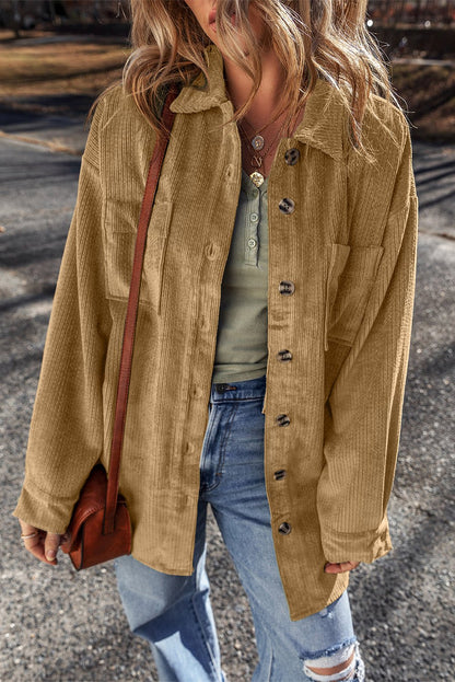 Giuliana Patched Up Corduroy Shacket - Hello Beautiful Boutique20% OFFThreaded Pear