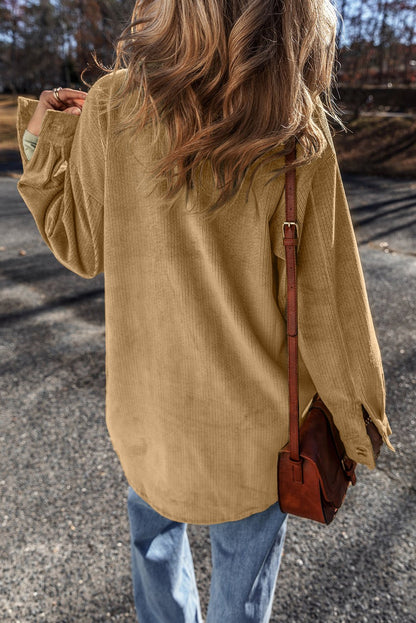 Giuliana Patched Up Corduroy Shacket - Hello Beautiful Boutique20% OFFThreaded Pear