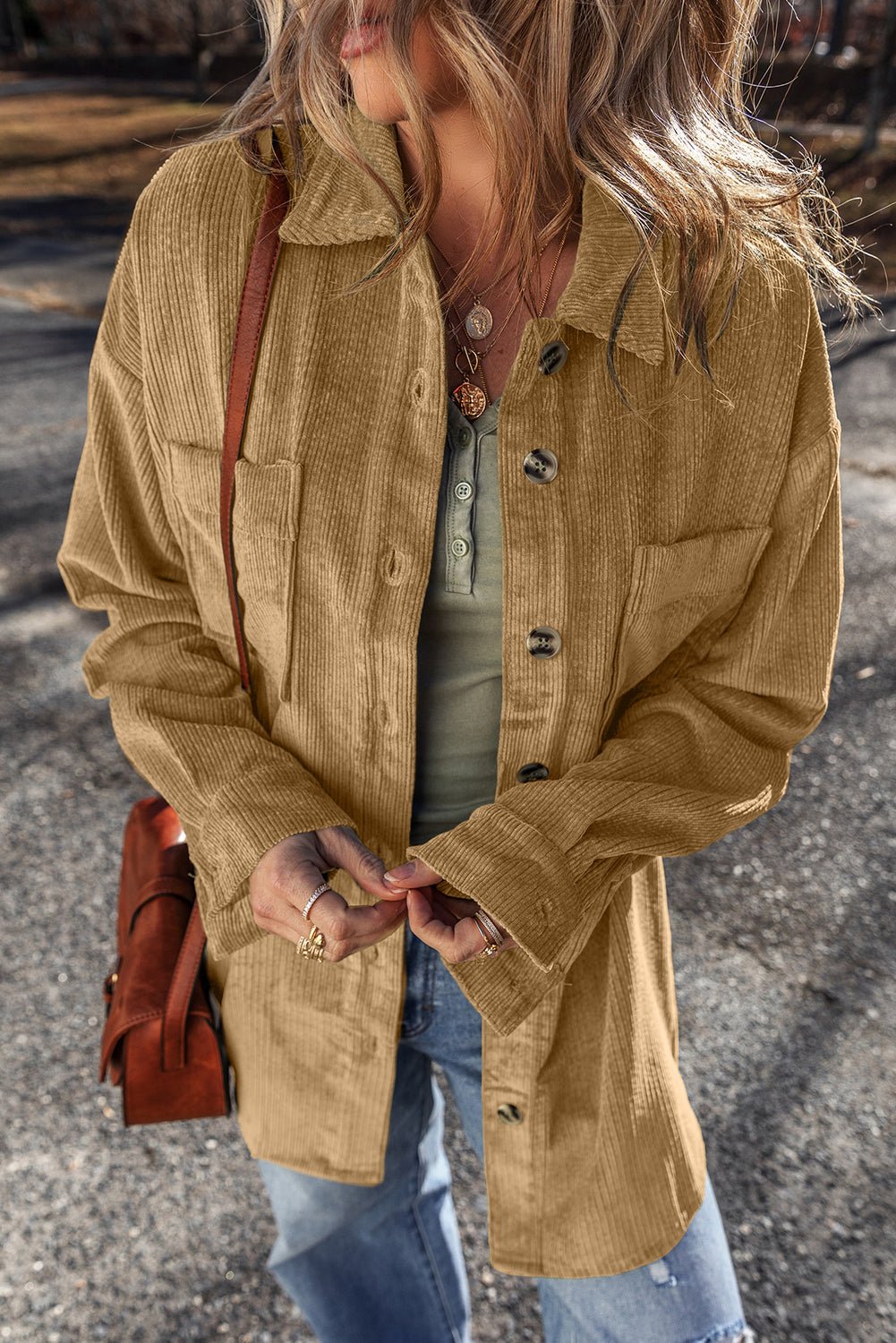 Giuliana Patched Up Corduroy Shacket - Hello Beautiful Boutique20% OFFThreaded Pear
