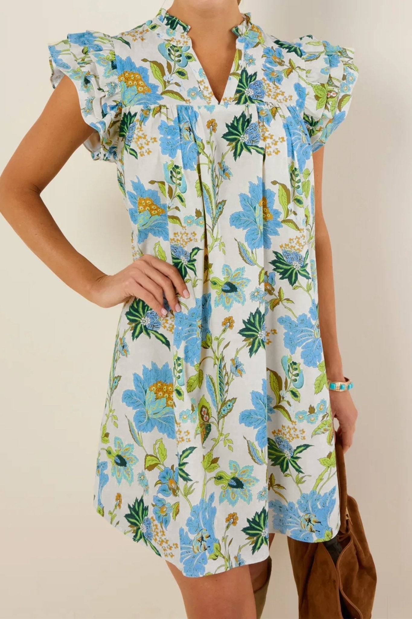 Giuliana Sleeve Shift Mini Dress - Hello Beautiful BoutiqueFloral DressesThreaded Pear