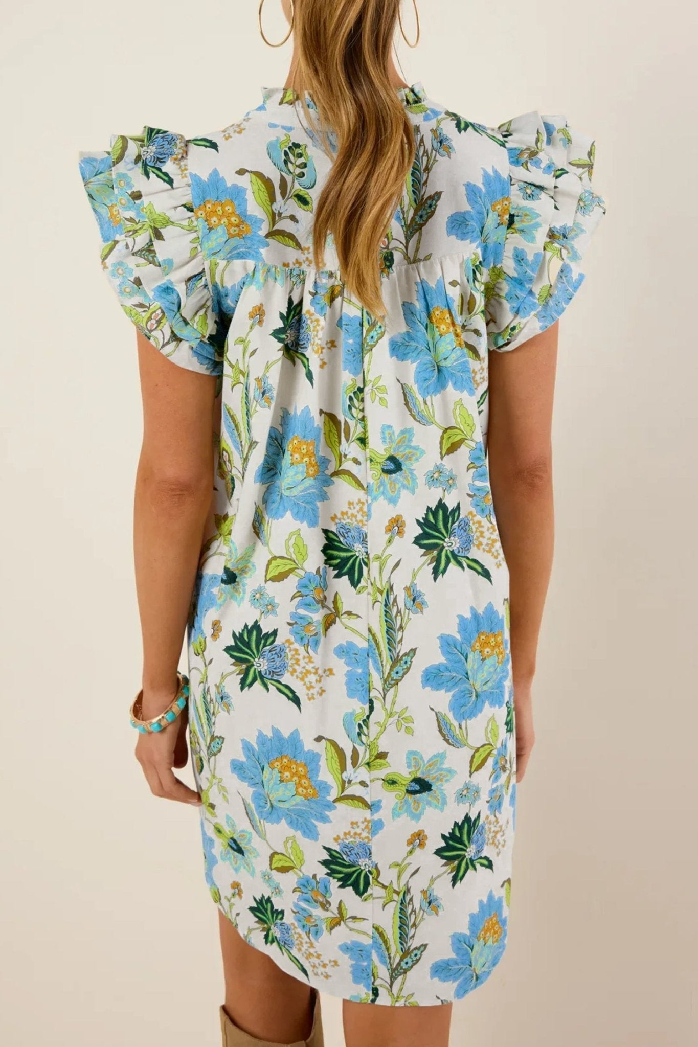 Giuliana Sleeve Shift Mini Dress - Hello Beautiful BoutiqueFloral DressesThreaded Pear