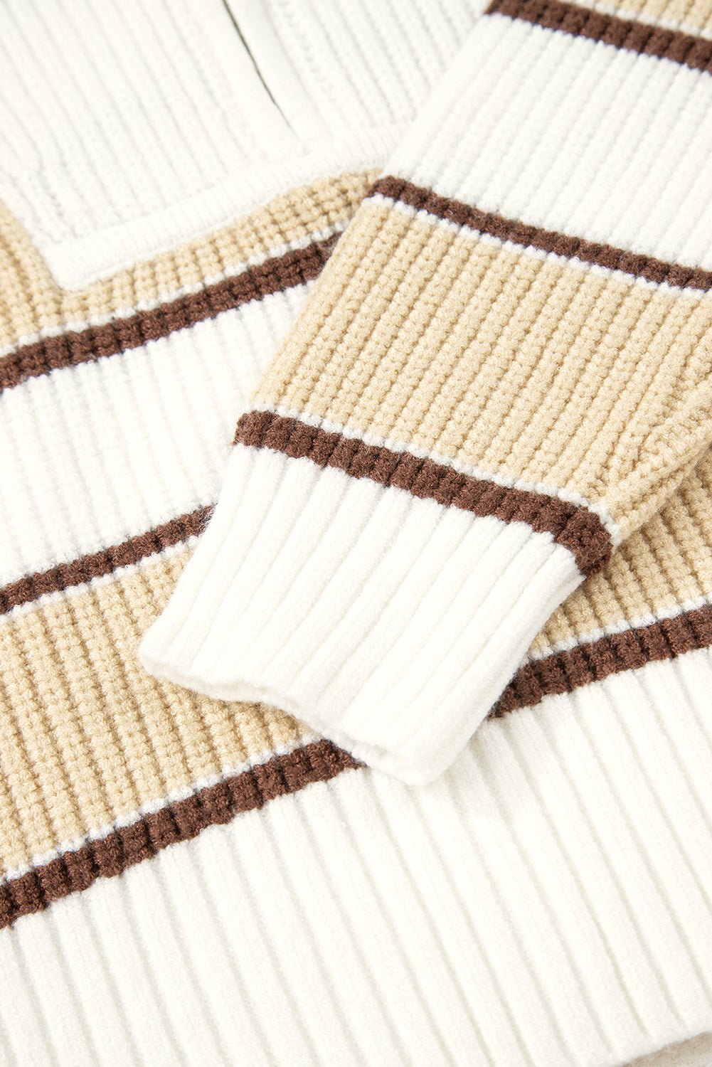 Gloria Zip Drop Shoulder Sweater - Hello Beautiful BoutiqueSweatersThreaded Pear