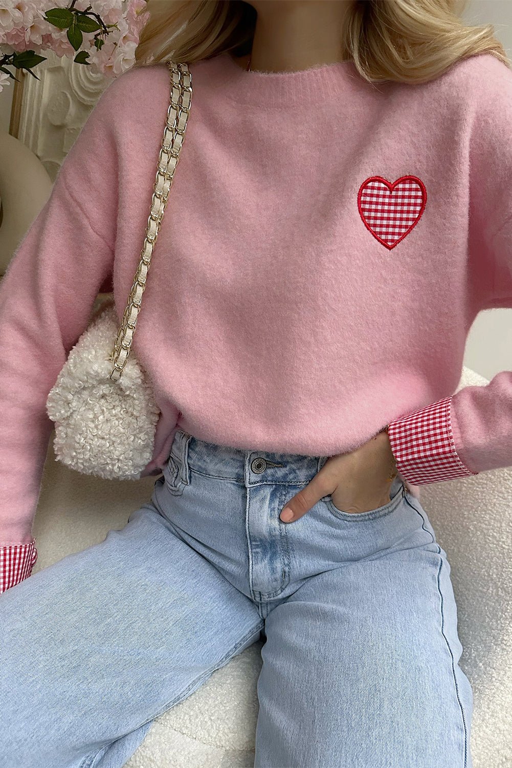 Goldie Cuffed Drop Shoulder Sweater - Hello Beautiful BoutiqueSweatersThreaded Pear