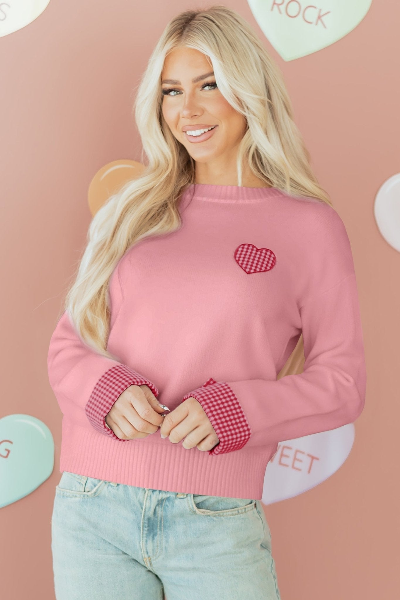 Goldie Cuffed Drop Shoulder Sweater - Hello Beautiful BoutiqueSweatersThreaded Pear