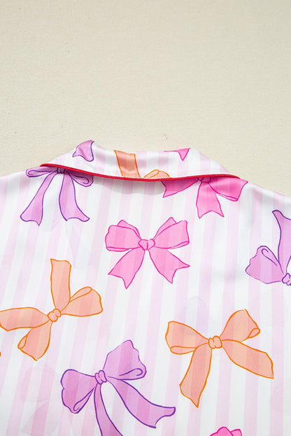 Gracelynn Contrast Piping Trim Shirt - Hello Beautiful BoutiqueSleepwearThreaded Pear