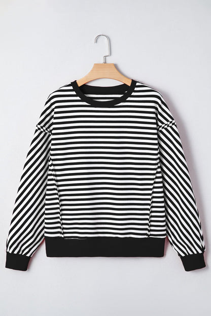 Gracelynn Shoulder Casual Pullover Top - Hello Beautiful BoutiqueLong Sleeve TopsThreaded Pear