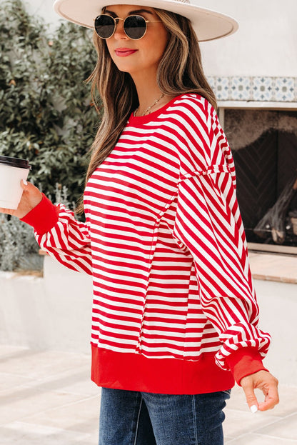 Gracelynn Shoulder Casual Pullover Top - Hello Beautiful BoutiqueLong Sleeve TopsThreaded Pear