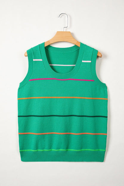 Gracie Stripe Knitted Sweater - Hello Beautiful BoutiqueSweater VestsThreaded Pear