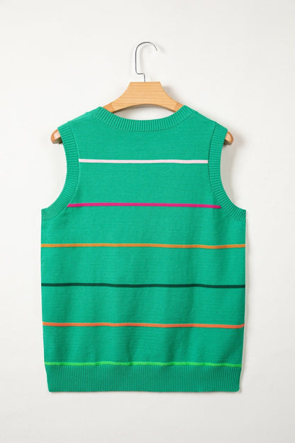Gracie Stripe Knitted Sweater - Hello Beautiful BoutiqueSweater VestsThreaded Pear