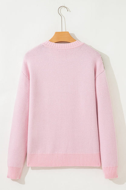 Grehara Man Print Casual Sweater - Hello Beautiful BoutiqueSweatersThreaded Pear