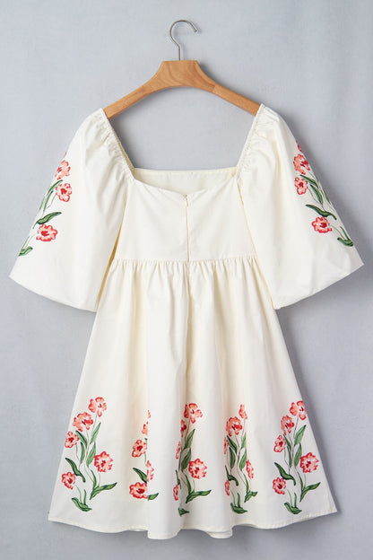 Greta Puff Sleeve Babydoll Dress - Hello Beautiful BoutiqueMini DressesThreaded Pear