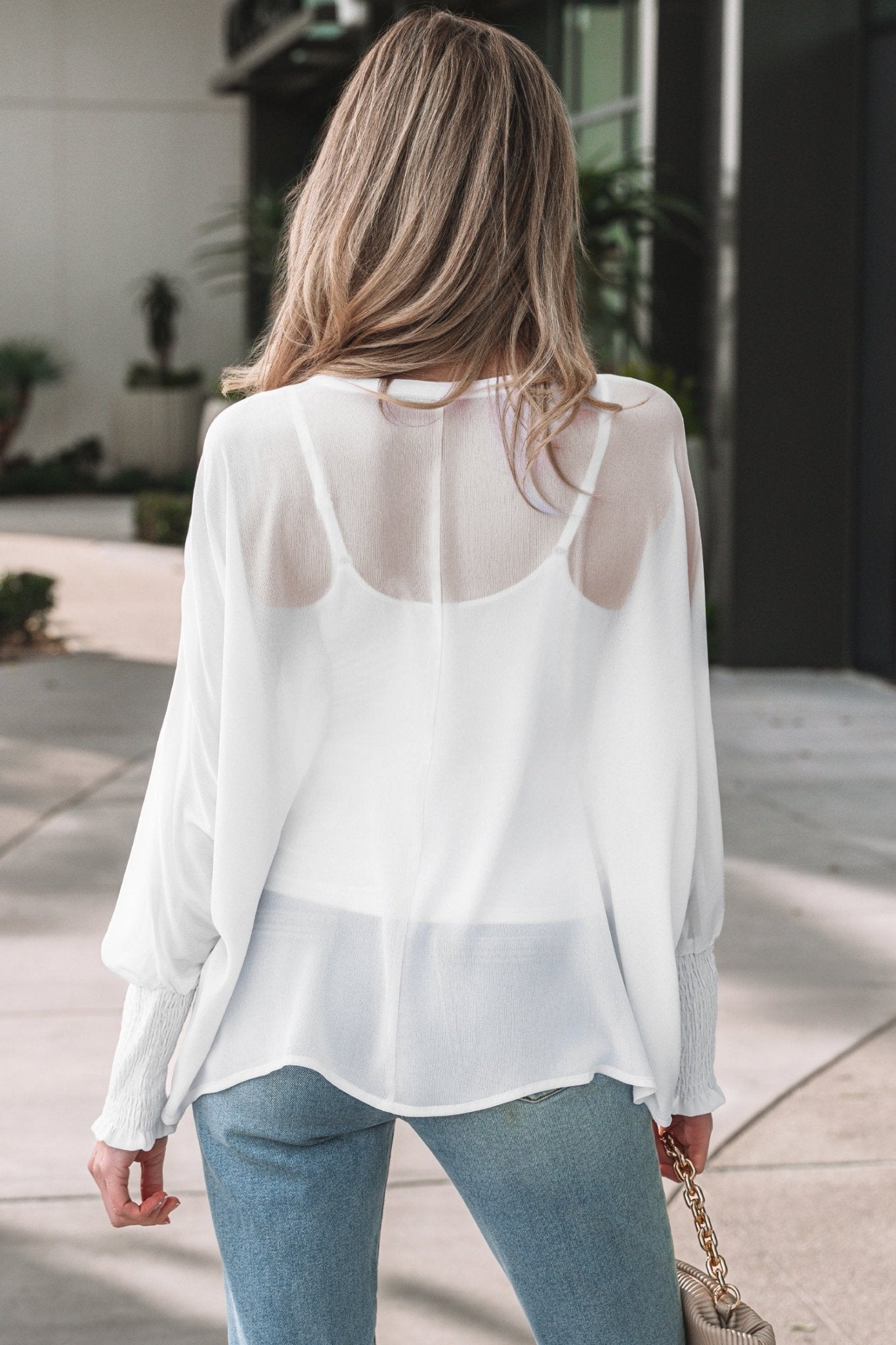 Gwen Sleeve Dolman Blouse Long Sleeve Top - Hello Beautiful BoutiqueBlouses & ShirtsThreaded Pear