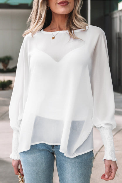 Gwen Sleeve Dolman Blouse Long Sleeve Top - Hello Beautiful BoutiqueBlouses & ShirtsThreaded Pear