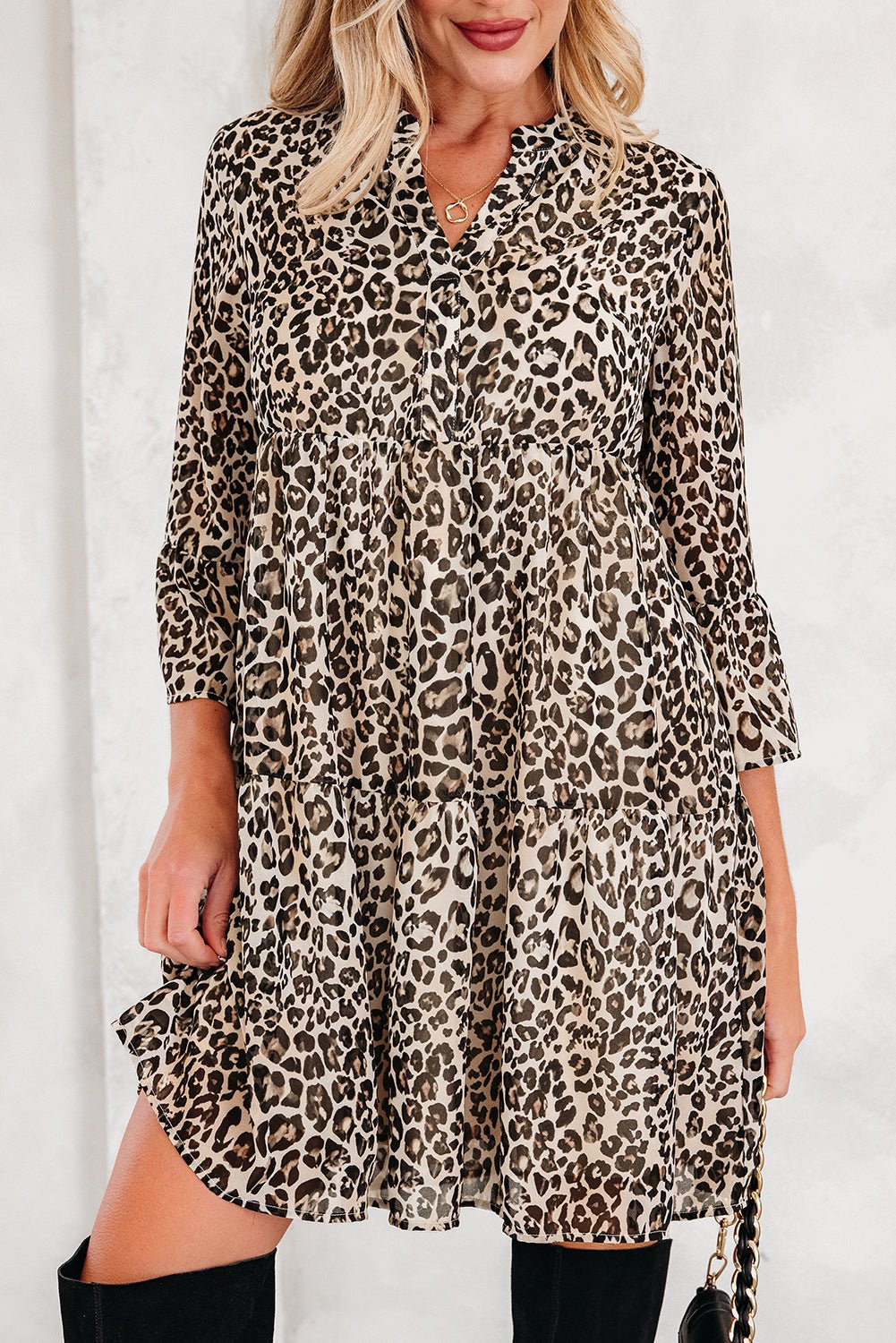 Gwenhara 4 Sleeve Swing Dress - Hello Beautiful BoutiqueMini DressesThreaded Pear