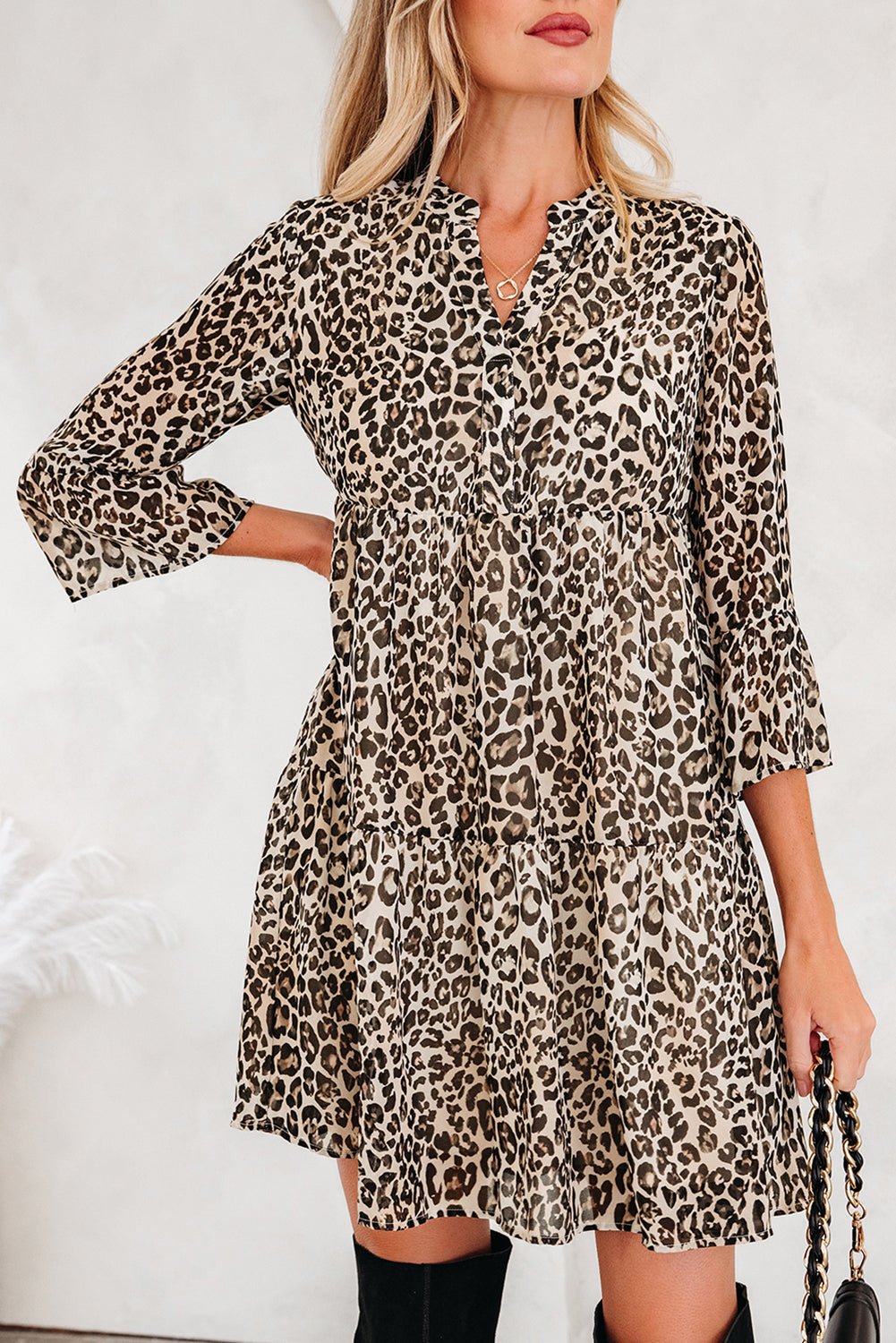Gwenhara 4 Sleeve Swing Dress - Hello Beautiful BoutiqueMini DressesThreaded Pear