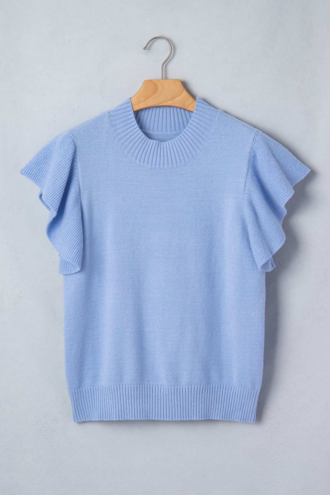 Hadassah Ruffle Short Sleeve Sweater - Hello Beautiful BoutiqueShort Sleeve SweatersThreaded Pear