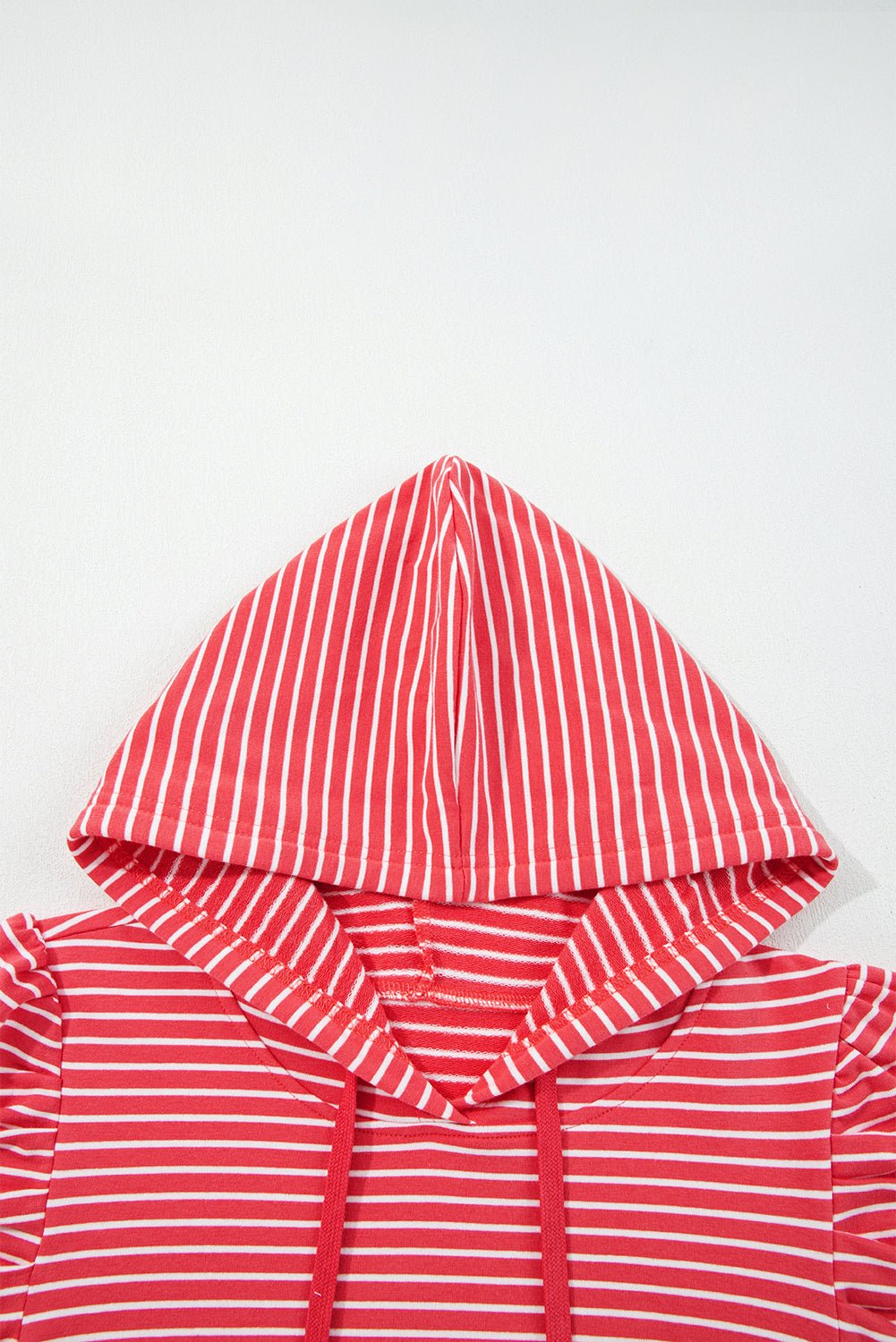 Hallie Puff Sleeve Stripe Hoodie - Hello Beautiful BoutiqueSweatshirts & HoodiesThreaded Pear