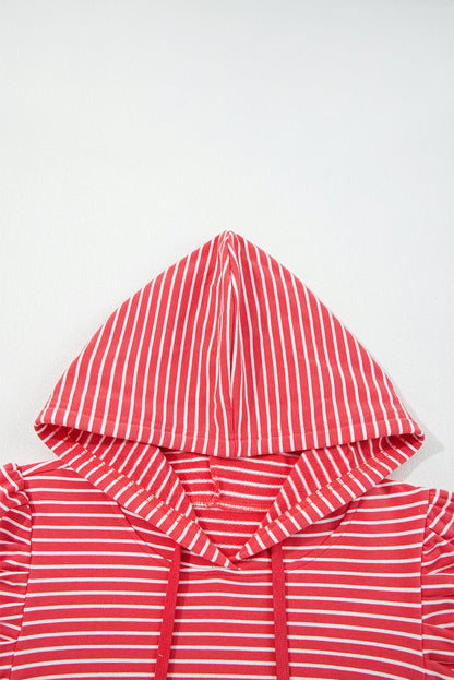 Hallie Puff Sleeve Stripe Hoodie - Hello Beautiful BoutiqueSweatshirts & HoodiesThreaded Pear