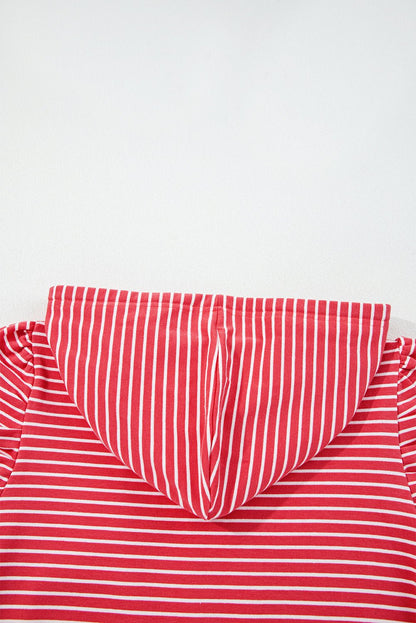 Hallie Puff Sleeve Stripe Hoodie - Hello Beautiful BoutiqueSweatshirts & HoodiesThreaded Pear
