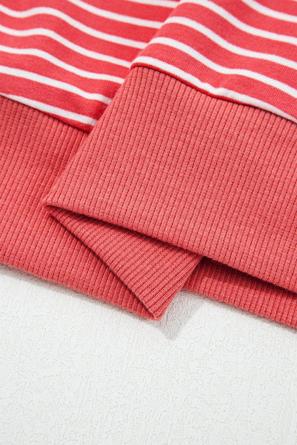 Hallie Puff Sleeve Stripe Hoodie - Hello Beautiful BoutiqueSweatshirts & HoodiesThreaded Pear