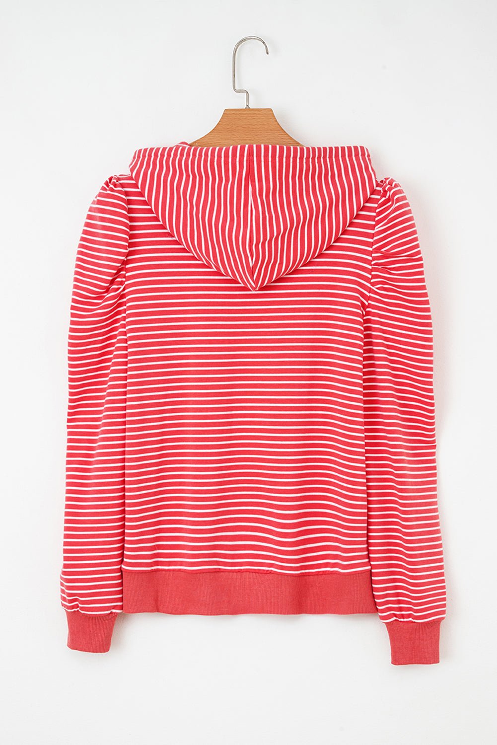 Hallie Puff Sleeve Stripe Hoodie - Hello Beautiful BoutiqueSweatshirts & HoodiesThreaded Pear
