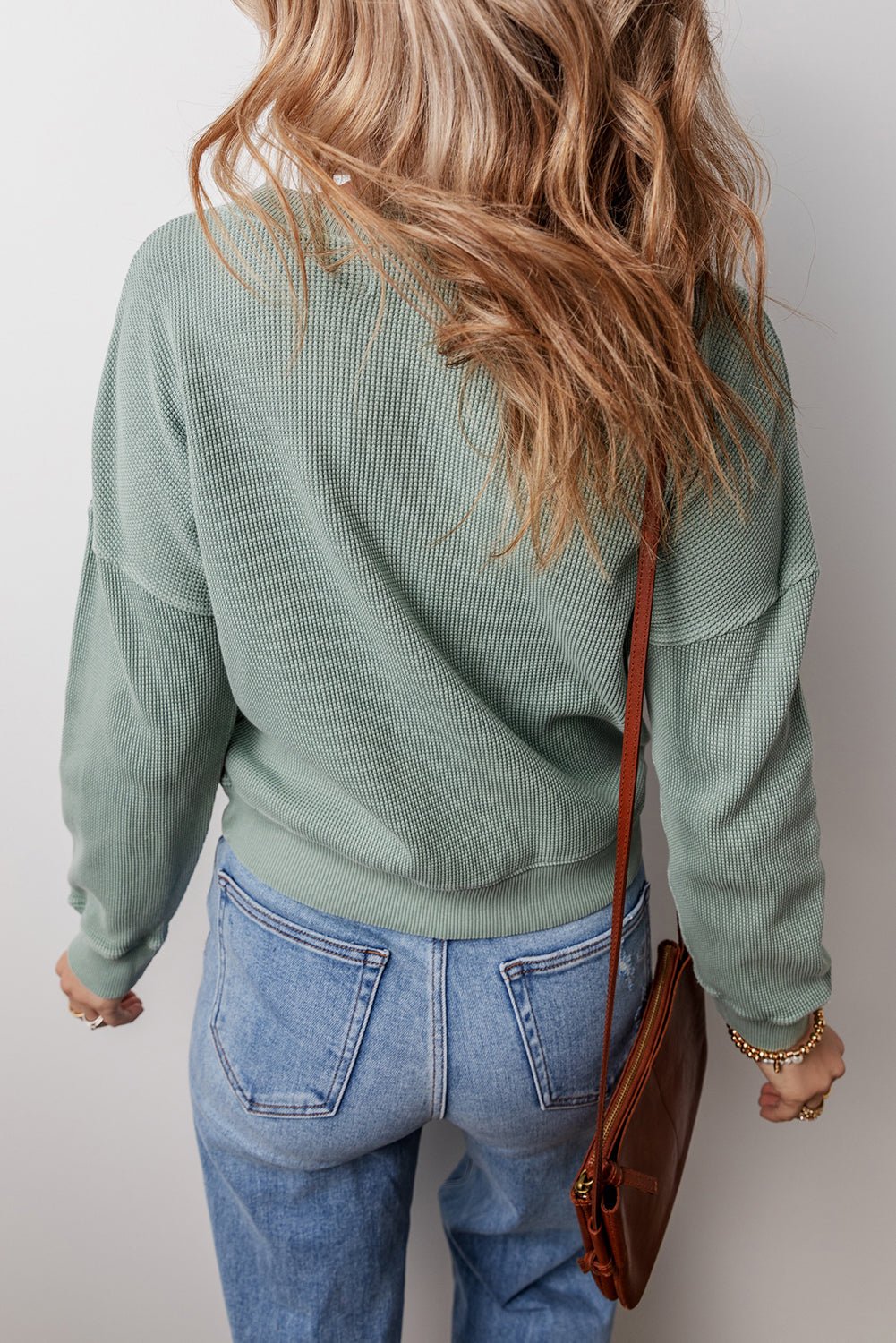Halo Knit Drop Shoulder Top - Hello Beautiful BoutiqueLong Sleeve TopsThreaded Pear