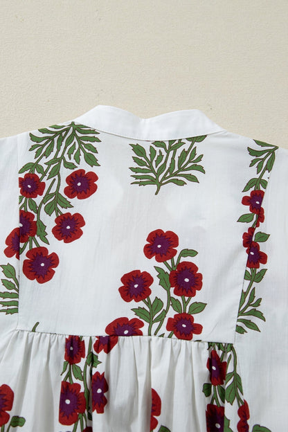 Halo Sleeve Loose Floral Dress - Hello Beautiful BoutiqueFloral DressesThreaded Pear