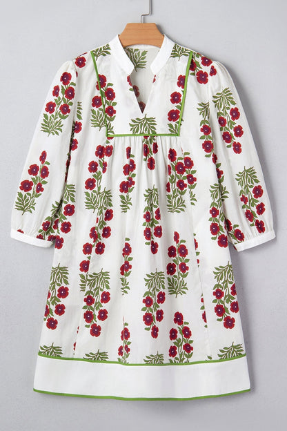 Halo Sleeve Loose Floral Dress - Hello Beautiful BoutiqueFloral DressesThreaded Pear