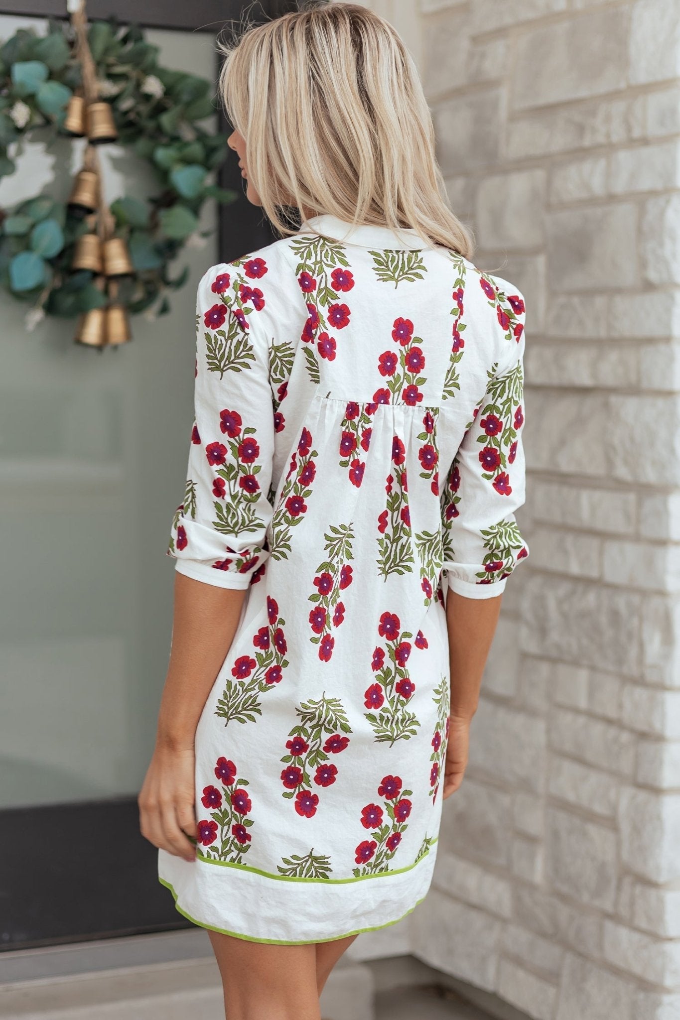Halo Sleeve Loose Floral Dress - Hello Beautiful BoutiqueFloral DressesThreaded Pear