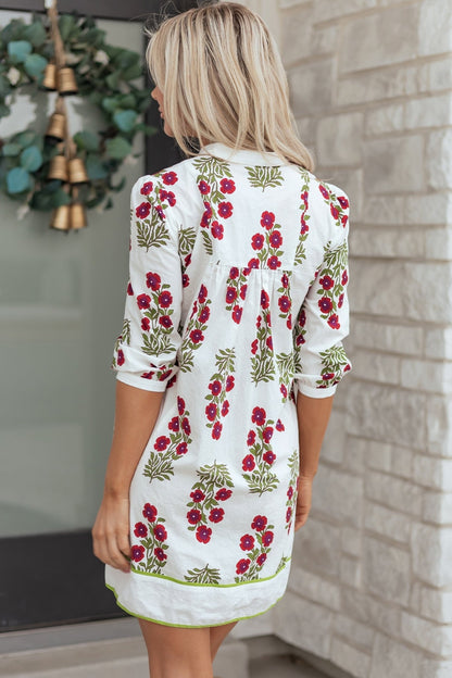 Halo Sleeve Loose Floral Dress - Hello Beautiful BoutiqueFloral DressesThreaded Pear