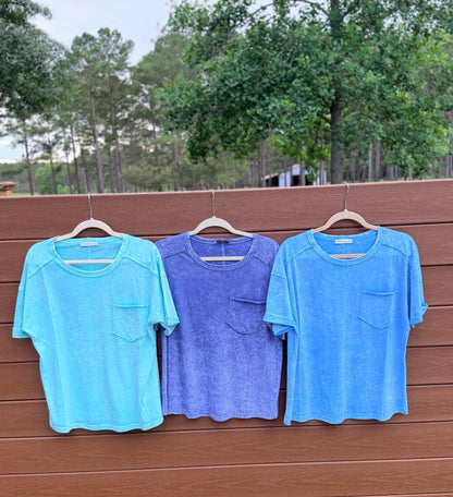 Halo Snow Washed Relaxed Fit Tee - Hello Beautiful BoutiqueTopZenana