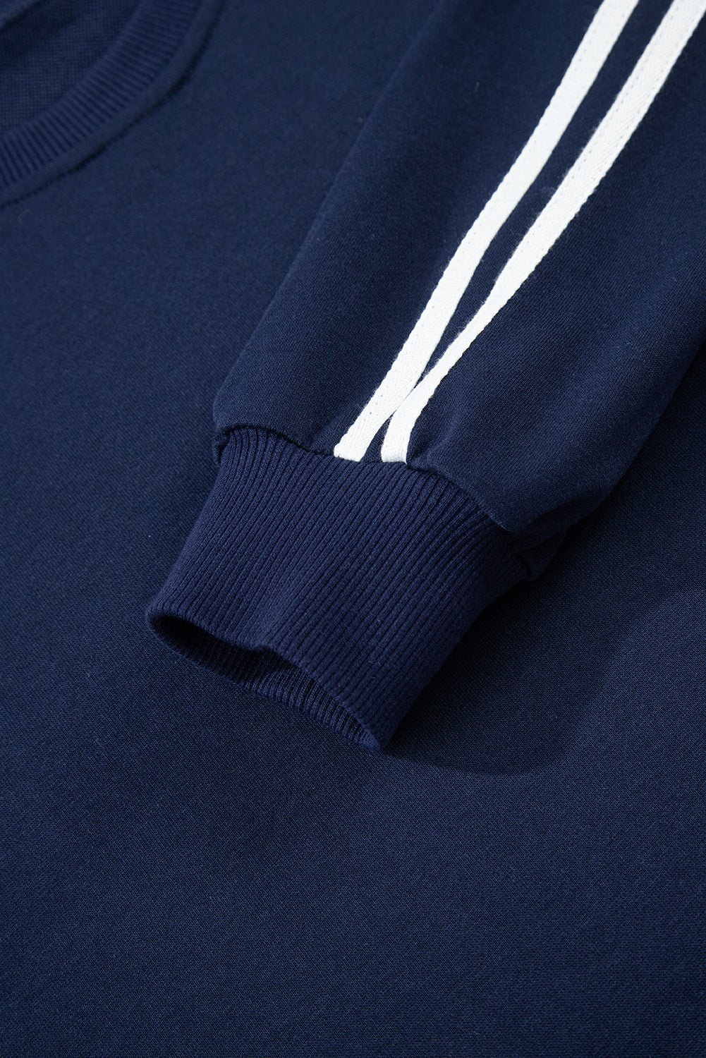 Hana Striped Detail Crewneck Pullover - Hello Beautiful BoutiquePant SetsThreaded Pear
