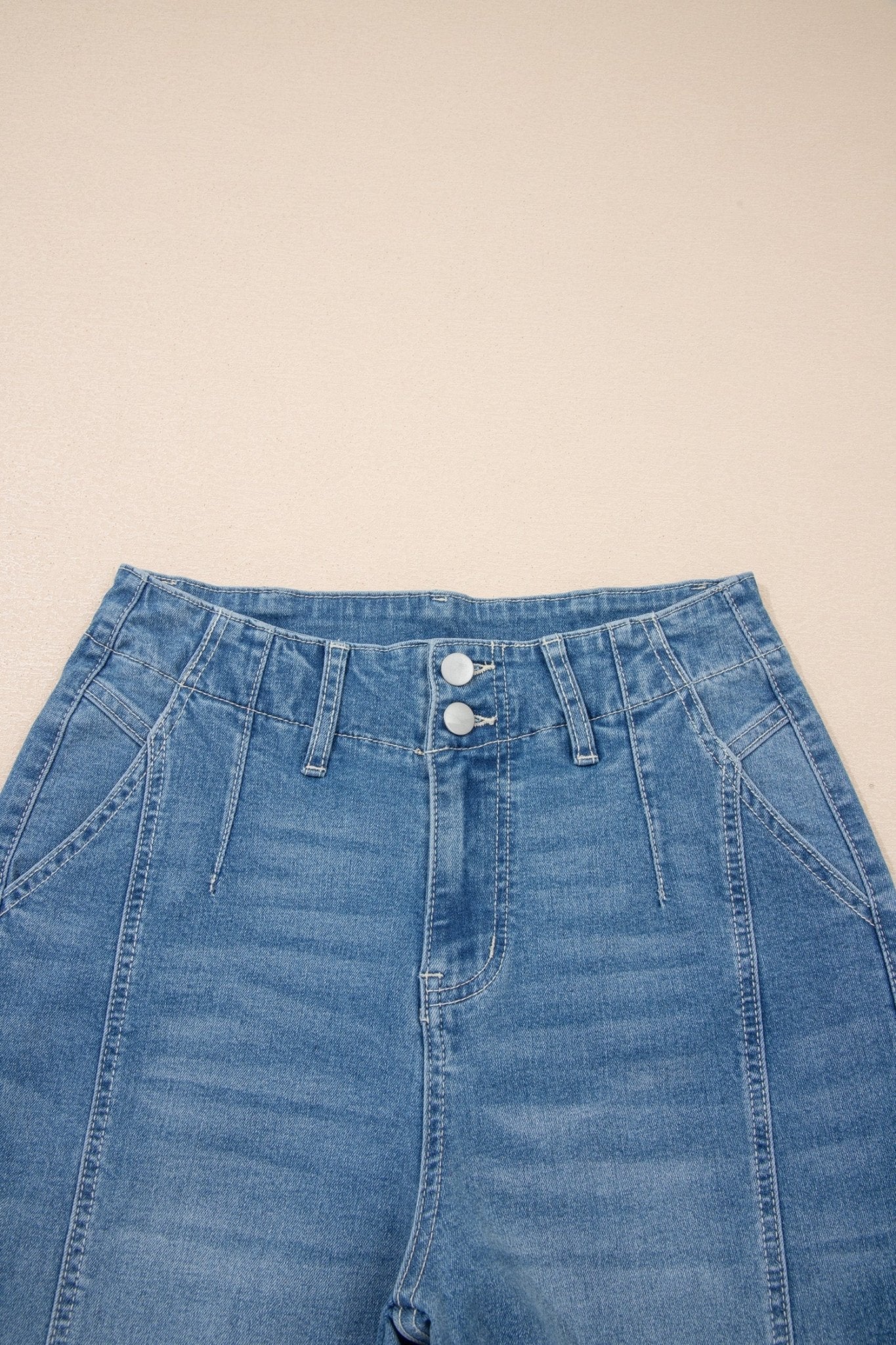 Hana Wash Cuffed Barrel Jeans - Hello Beautiful BoutiqueJeansThreaded Pear