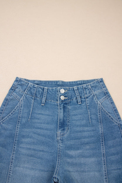 Hana Wash Cuffed Barrel Jeans - Hello Beautiful BoutiqueJeansThreaded Pear