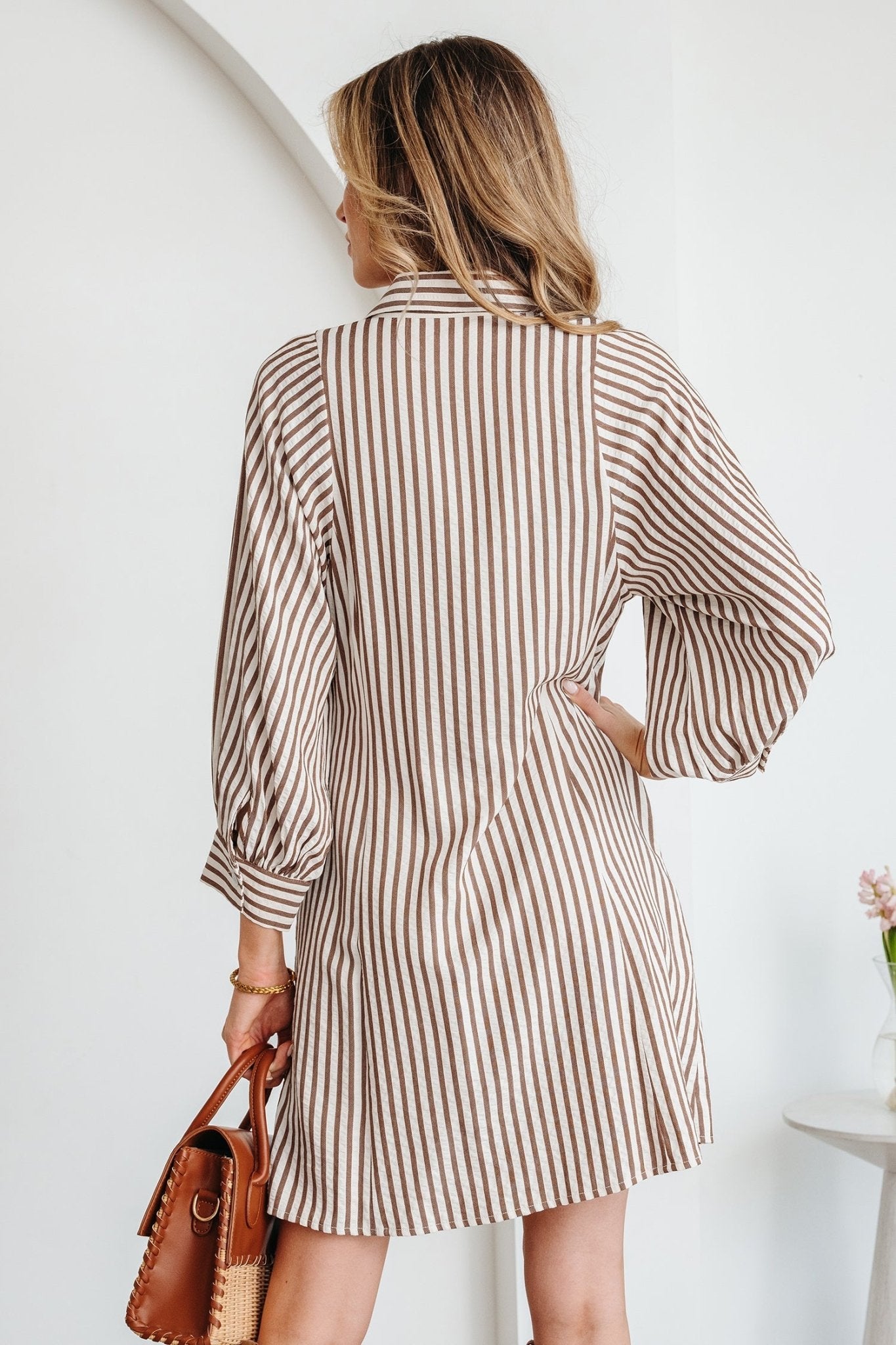 Hanna Sleeve Down Mini Shirt - Hello Beautiful BoutiqueMini DressesThreaded Pear