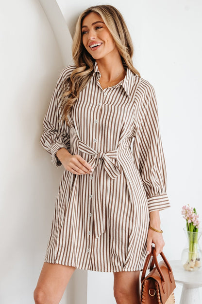 Hanna Sleeve Down Mini Shirt - Hello Beautiful BoutiqueMini DressesThreaded Pear
