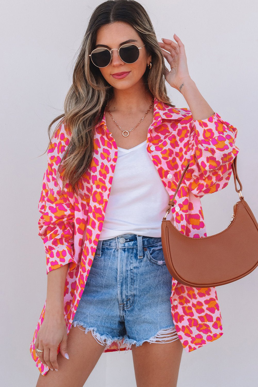 Harmoni Printed Up Loose Shirt - Hello Beautiful Boutique15% OFFThreaded Pear
