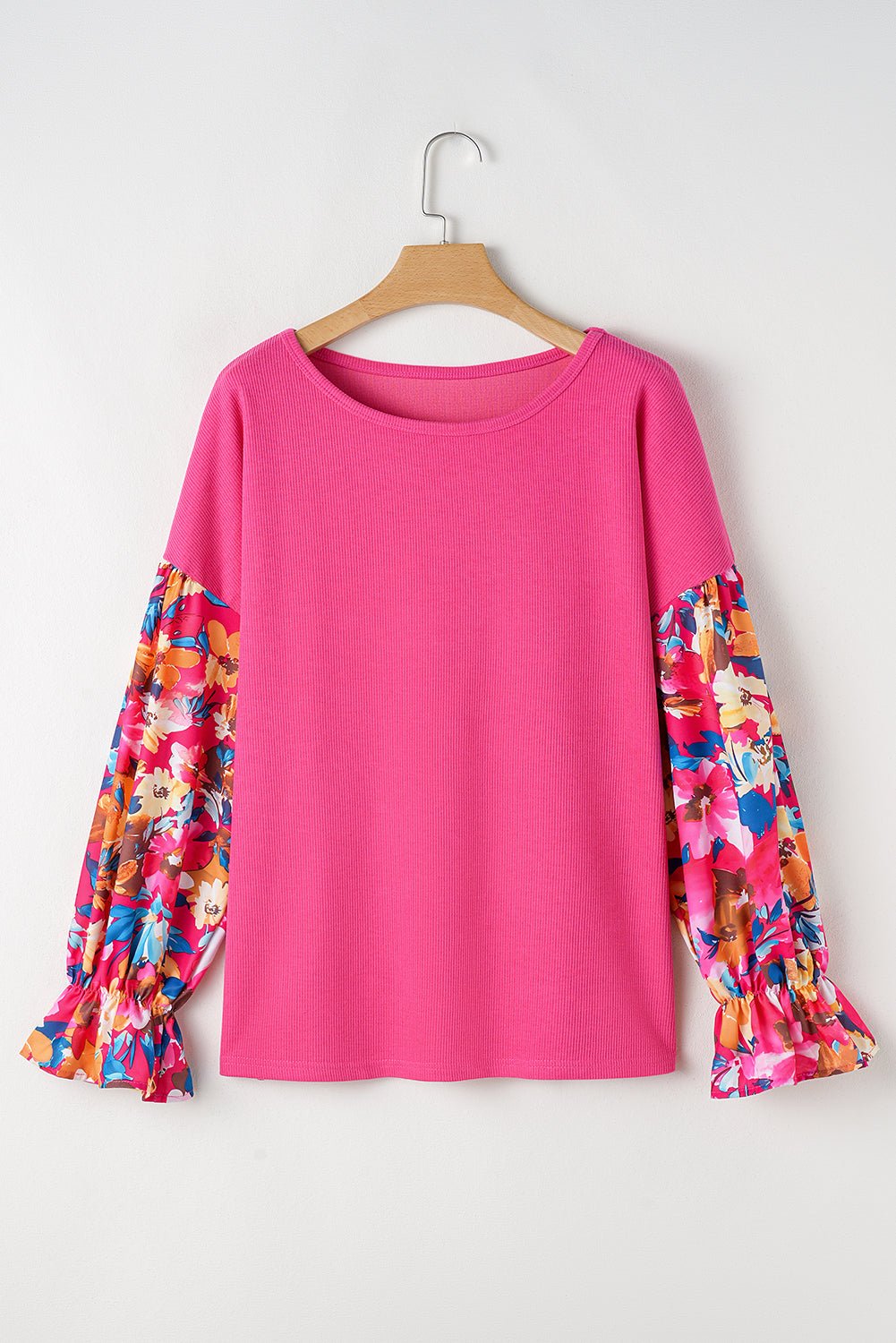 Harmony Sleeve Rib Knit PLUS Top - Hello Beautiful BoutiquePlus Size Long Sleeve TopsThreaded Pear