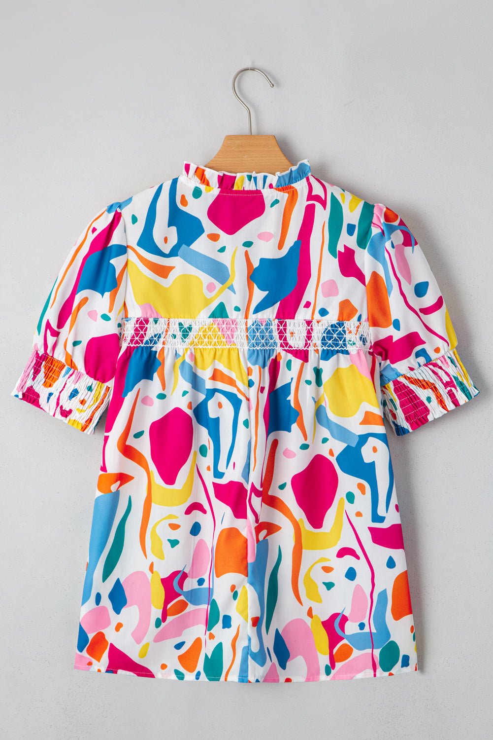 Harper Shirred Short Sleeve Blouse - Hello Beautiful BoutiqueBlouses & ShirtsThreaded Pear