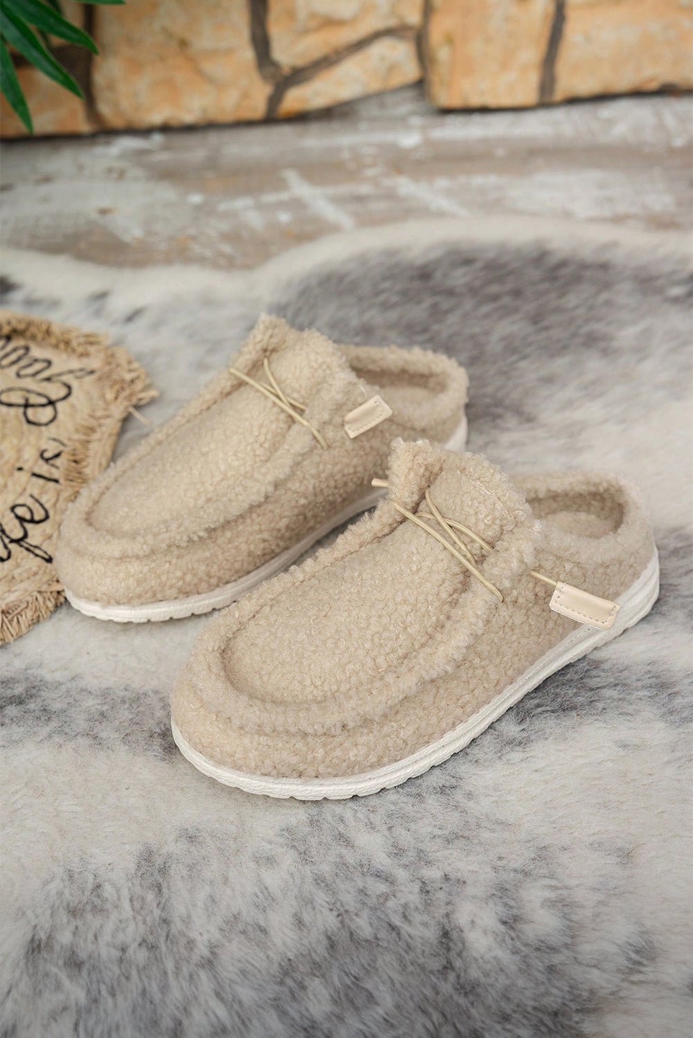 Harper Slip On Sherpa Shoes - Hello Beautiful BoutiqueWomens ShoesThreaded Pear