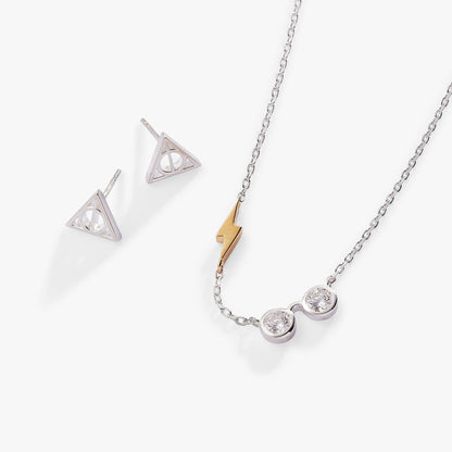 Harry Potter™ Glasses and Deathly Hallows Necklace and Earring Set, Sterling Silver - Hello Beautiful BoutiqueNecklacesALEX AND ANI