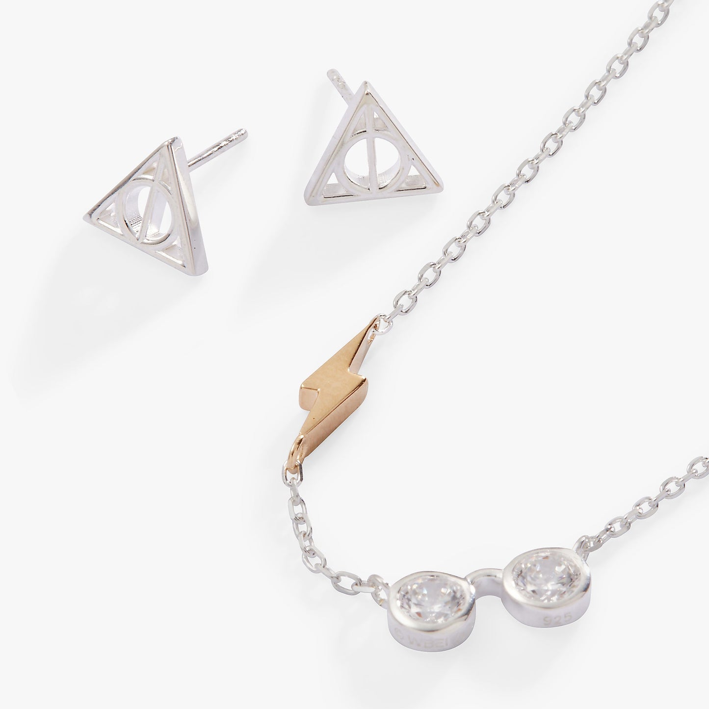 Harry Potter™ Glasses and Deathly Hallows Necklace and Earring Set, Sterling Silver - Hello Beautiful BoutiqueNecklacesALEX AND ANI