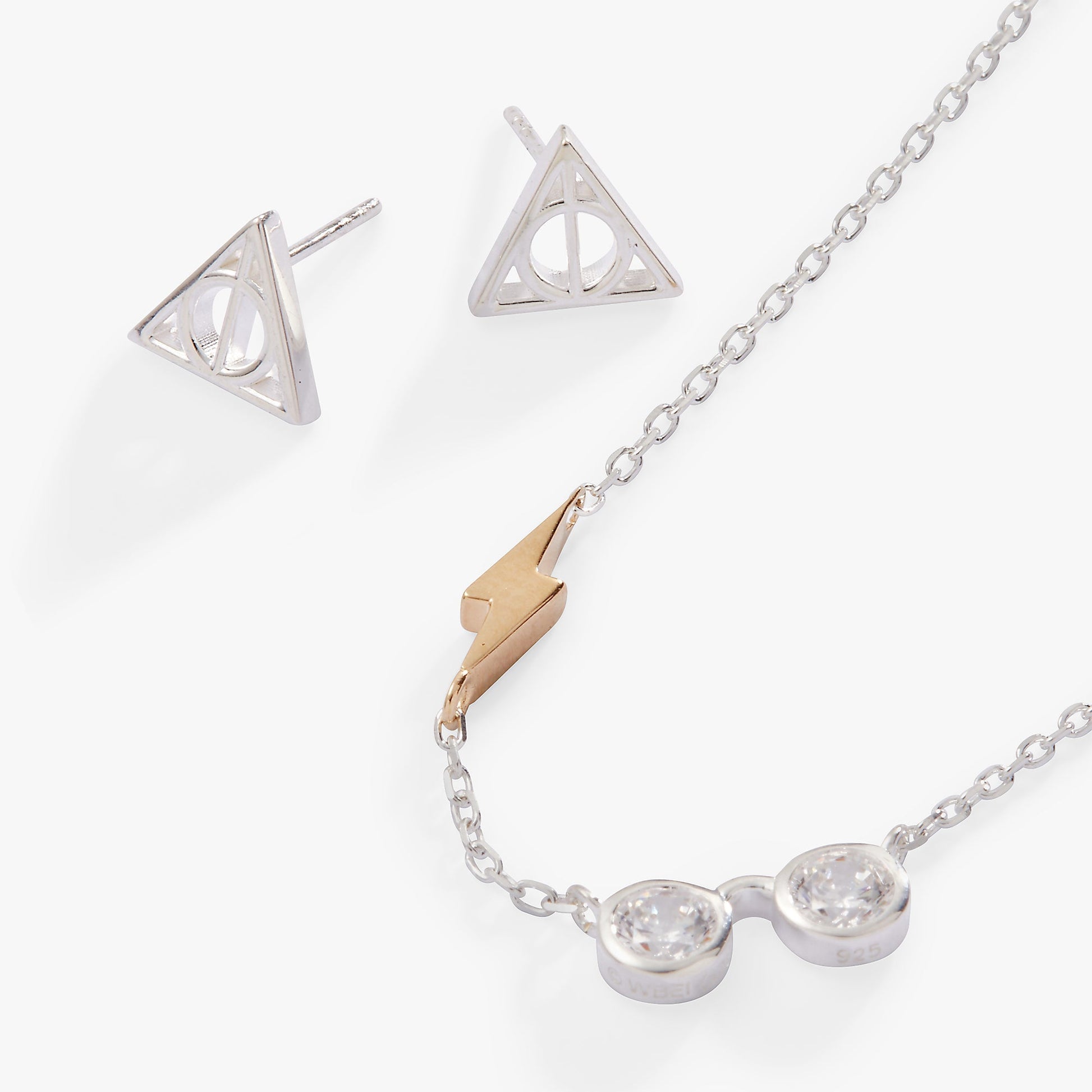 Harry Potter™ Glasses and Deathly Hallows Necklace and Earring Set, Sterling Silver - Hello Beautiful BoutiqueNecklacesALEX AND ANI
