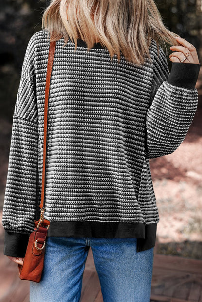 Hattie Sleeve Oversize top Long Sleeve Top - Hello Beautiful BoutiqueLong Sleeve TopsThreaded Pear