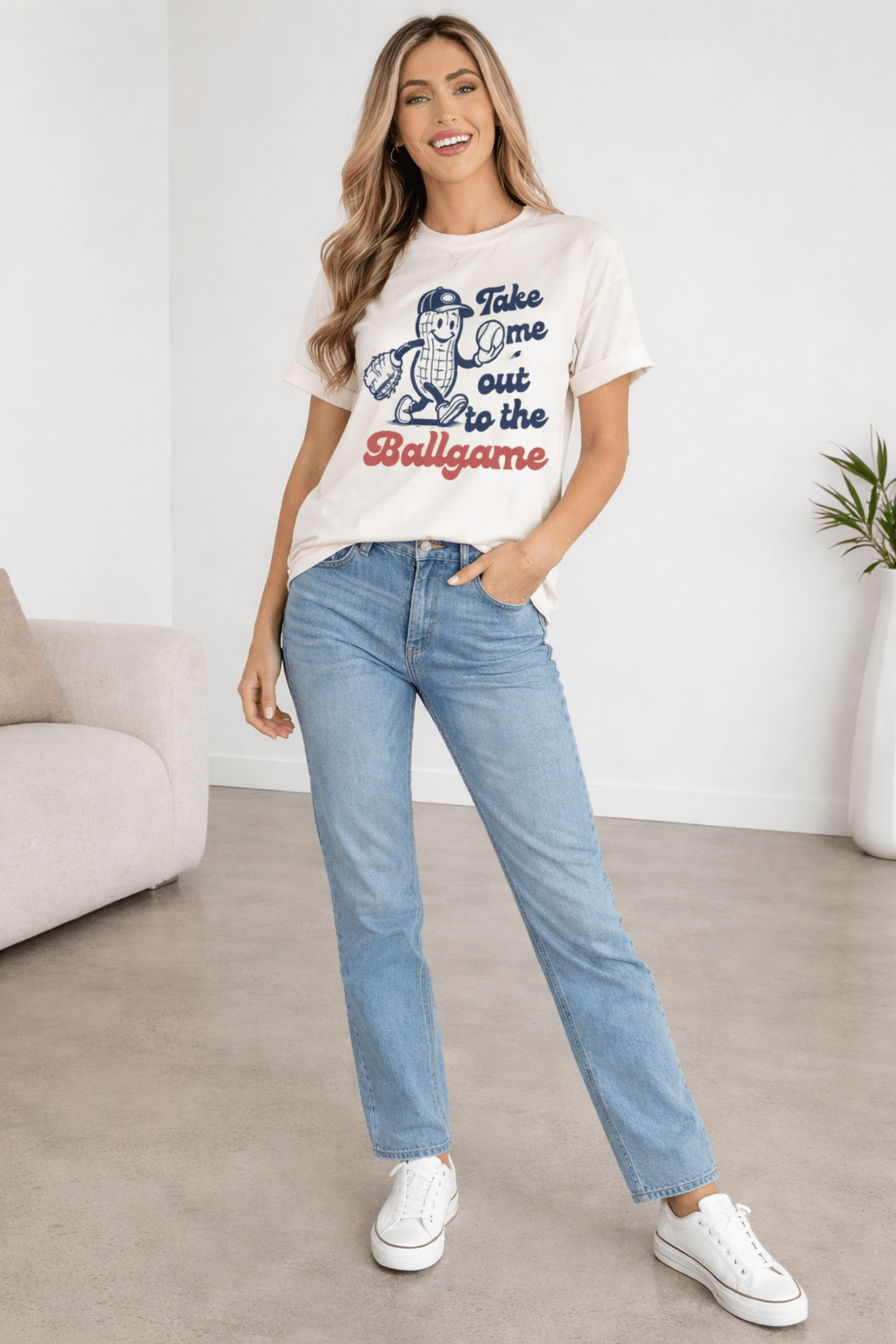 Hattie the Ballgame Casual Tee - Hello Beautiful BoutiqueGraphic TeesThreaded Pear