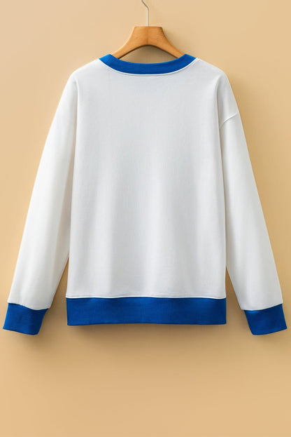 Heaven Striped Detail Baggy Sweatshirt - Hello Beautiful BoutiqueSweatshirts & HoodiesThreaded Pear