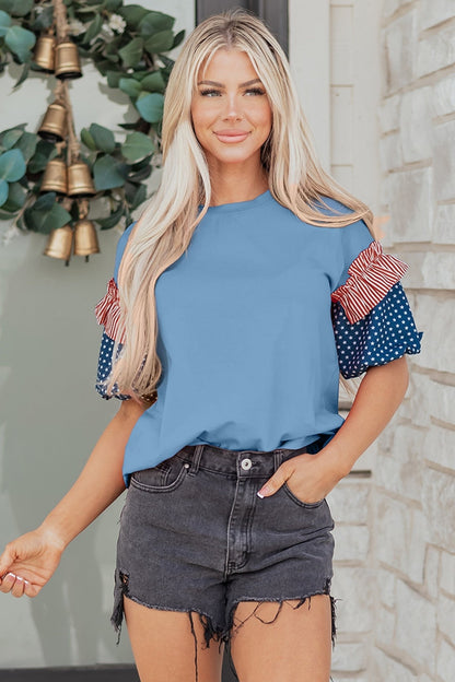 Henley Short Puff Sleeve Top - Hello Beautiful BoutiqueTops & TeesThreaded Pear